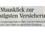 Die Presse: Per Mausklick zur günstigsten Versicherung
